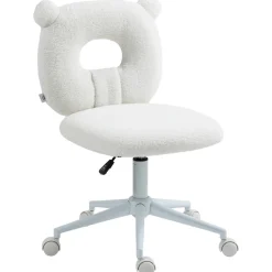Homcom - Silla infantil de borreguito Blanco