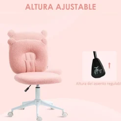 Homcom - Silla infantil de borreguito Rosa* Estilo De Vida
