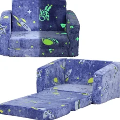 AIYAPLAY Homcom - Sillón infantil Azul brilla en la oscuridad* Estilo De Vida