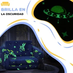 AIYAPLAY Homcom - Sillón infantil Azul brilla en la oscuridad* Estilo De Vida