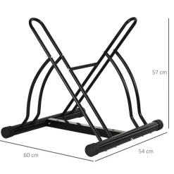 Homcom - Soporte de estacionamiento 2 bicicletas Negro* Bicicletas