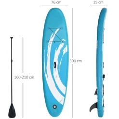 Outsunny Homcom - Tabla de paddle surf hinchable Azul* Deportes