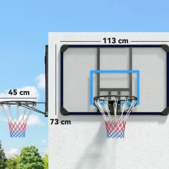 SPORTNOW Homcom - Tablero con canasta baloncesto para pared