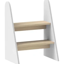 AIYAPLAY Homcom - Taburete 2 peldaños Blanco