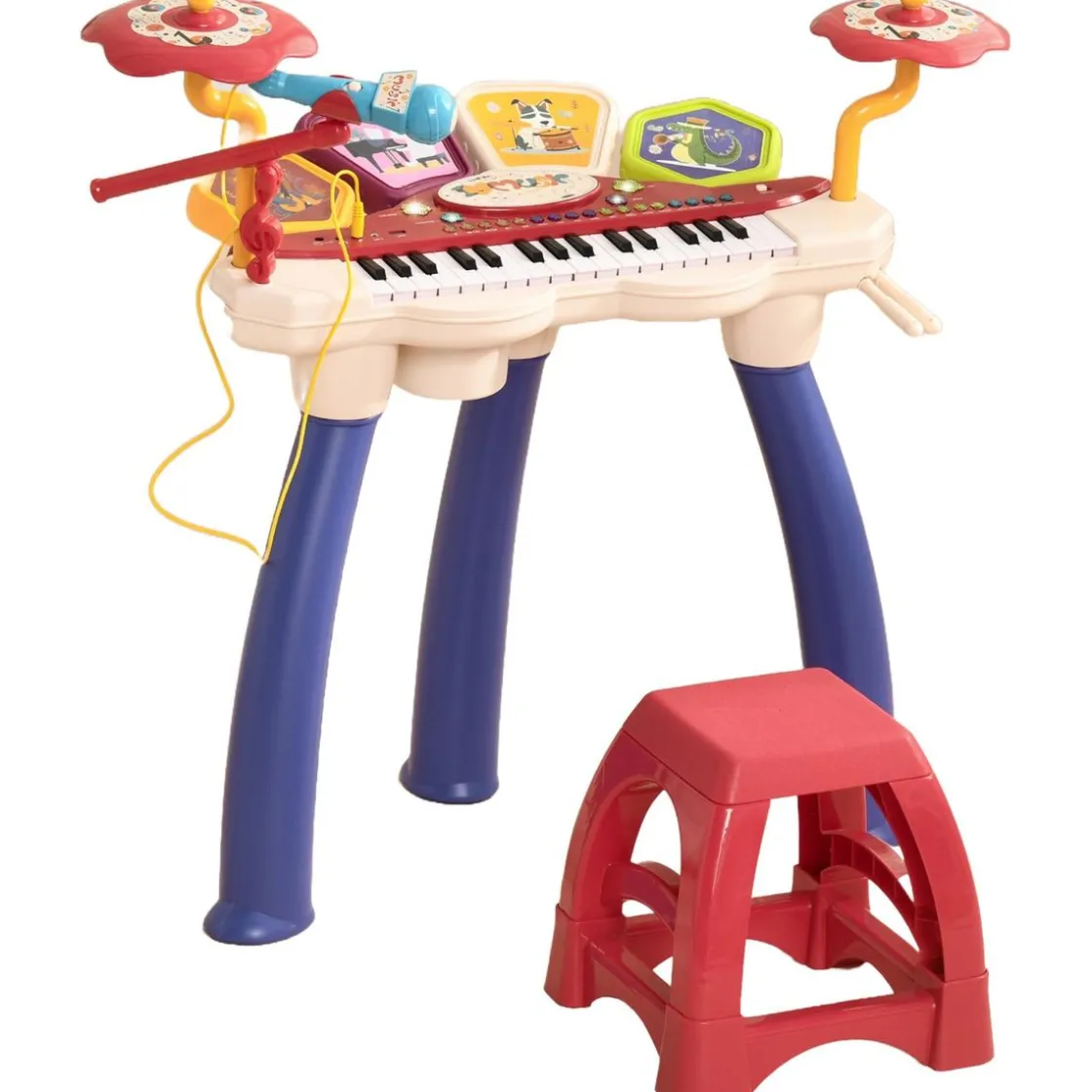 Homcom - Teclado electrónico 32 teclas con batería y taburete* Música|Electrónicos