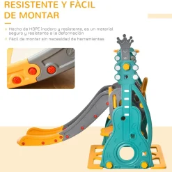 Homcom - Tobogán infantil con columpio