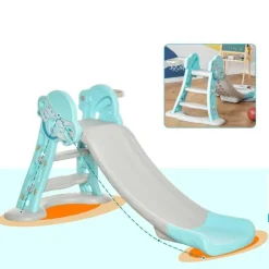 Homcom - Tobogán Infantil con Aro Baloncesto