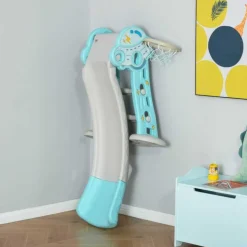 Homcom - Tobogán Infantil con Aro Baloncesto