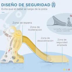 Homcom - Tobogán infantil gris