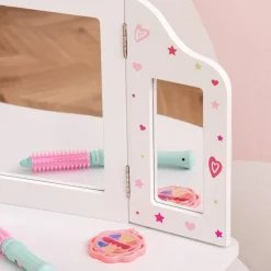 Homcom - Tocador de madera con taburete* Muñecas