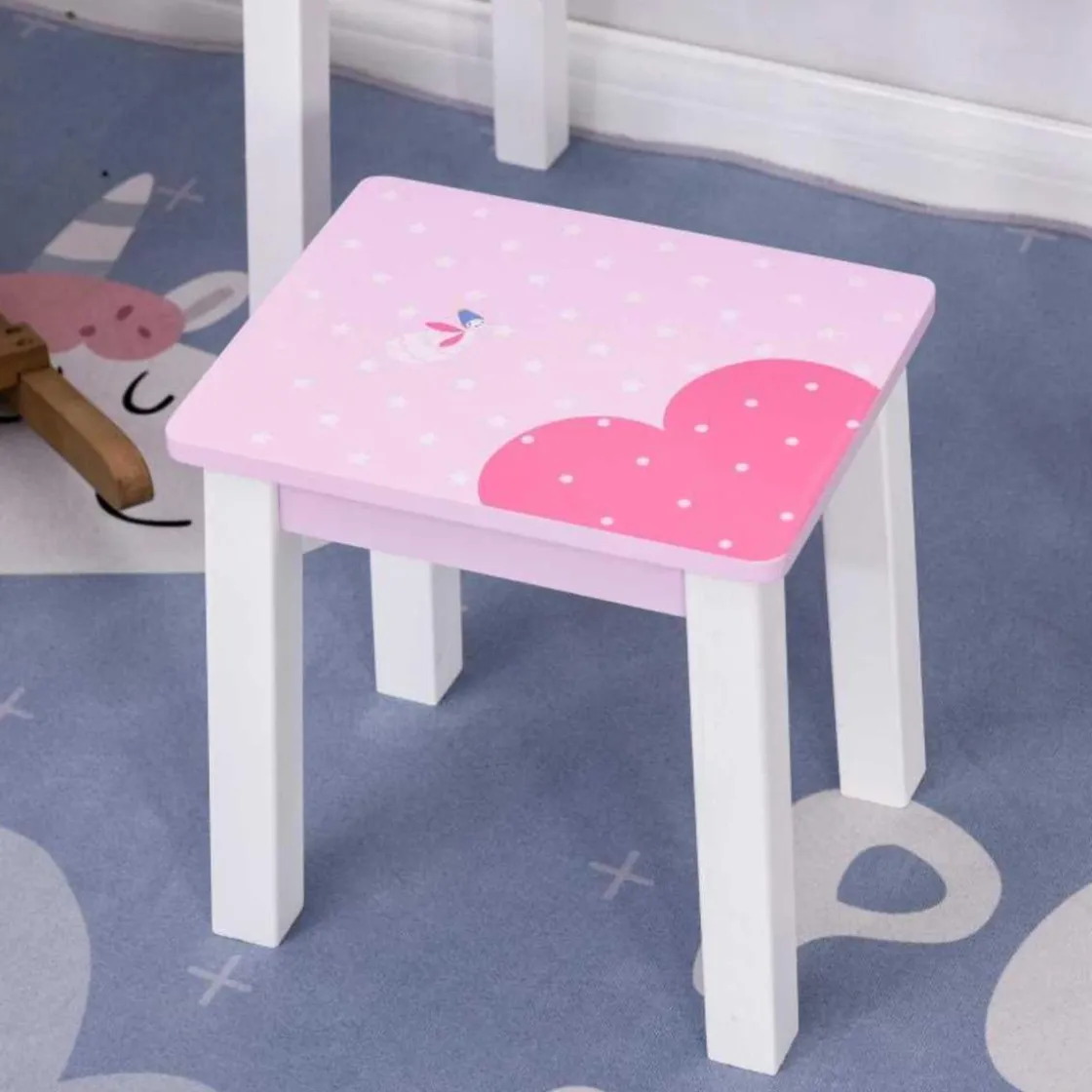 Homcom - Tocador Infantil con Taburete y Espejo* Muñecas