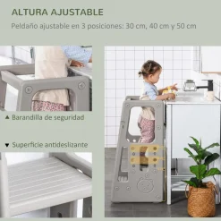 Homcom - Torre de aprendizaje Gris* Estilo De Vida