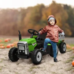 Homcom - Tractor elécrico Verde* Vehículos De Batería O A Pedales
