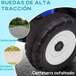 Homcom - Tractor eléctrico batería con remolque y mando a distancia* Vehículos De Batería O A Pedales