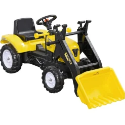 Homcom - Tractor excavadora a pedales amarillo