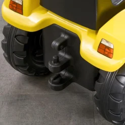 Homcom - Tractor excavadora a pedales amarillo