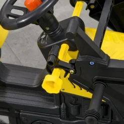 Homcom - Tractor excavadora a pedales amarillo