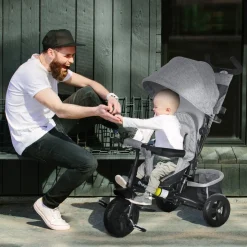 Homcom - Triciclo evolutivo Gris* Motos Y Triciclos