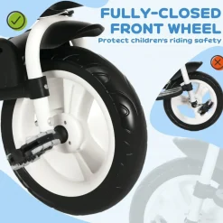 Homcom - Triciclo Evolutivo con Capota Reflectante - Azul* Motos Y Triciclos