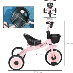 Homcom - Triciclo infantil Rosa* Motos Y Triciclos