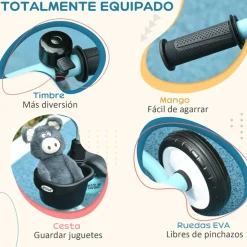 Homcom - Triciclo infantil Azul* Motos Y Triciclos