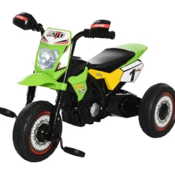 Homcom - Triciclo Moto de Montaña Infantil Verde* Vehículos De Batería O A Pedales