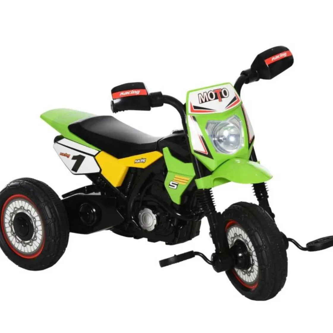 Homcom - Triciclo Moto de Montaña Infantil Verde* Vehículos De Batería O A Pedales