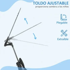 Homcom - Triciclo para bebés 2 en 1