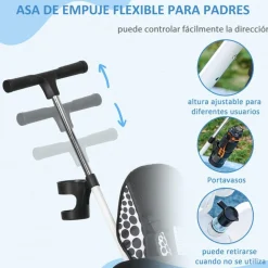 Homcom - Triciclo para bebés 2 en 1