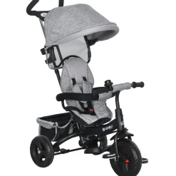 Homcom - Triciclo para bebé con capota Gris