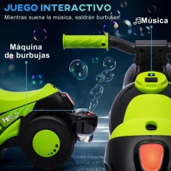 AIYAPLAY Homcom - Trimoto eléctrica batería 6 V con música y juegos Amarillo* Vehículos De Batería O A Pedales