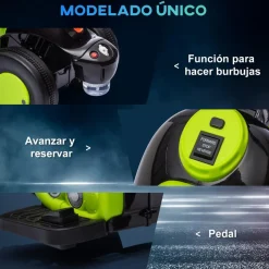AIYAPLAY Homcom - Trimoto eléctrica batería 6 V con música y juegos Amarillo* Vehículos De Batería O A Pedales