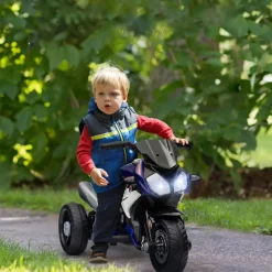 Homcom - Trimoto eléctrica infantil Negro/Azul