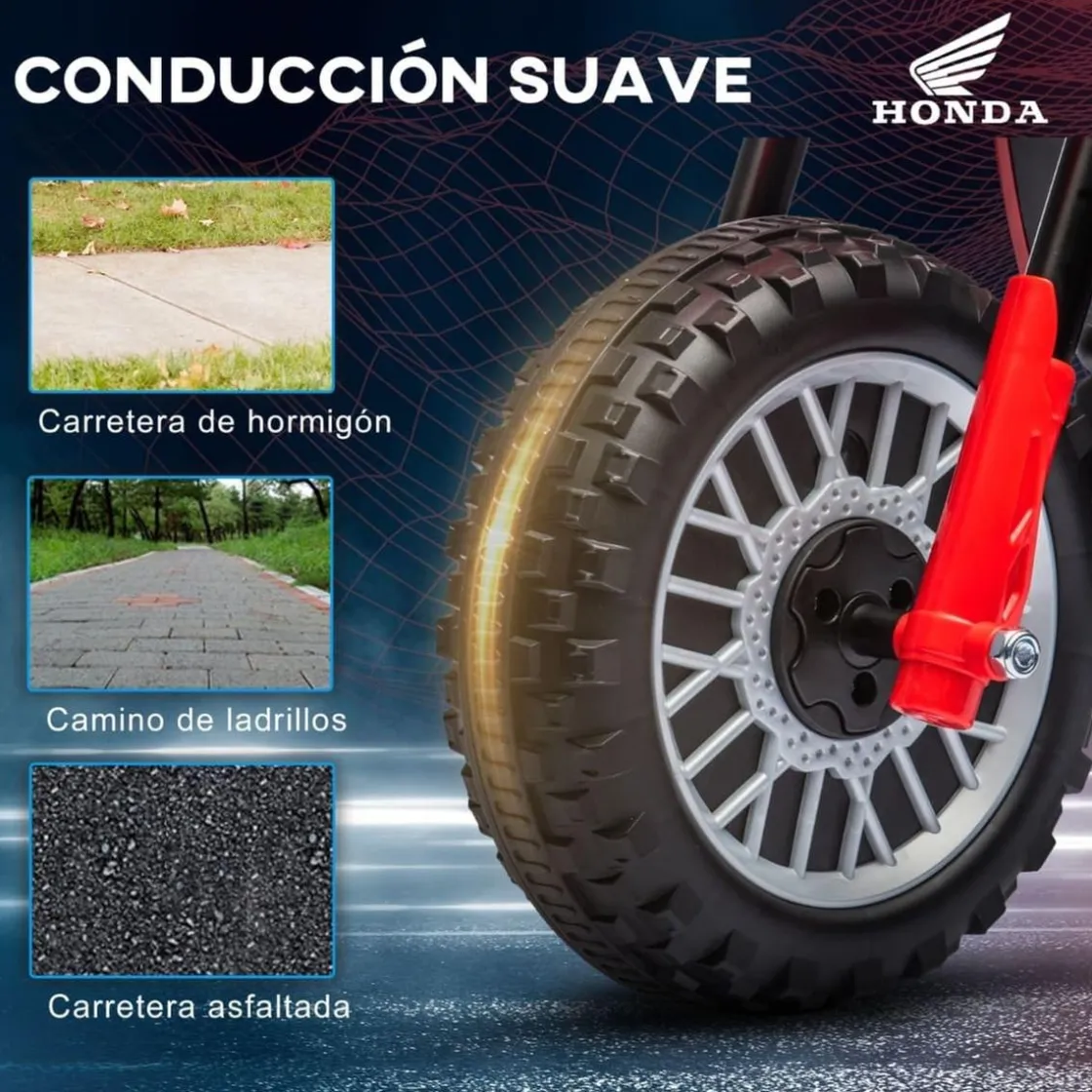 Homcom - Trimoto eléctrica infantil Honda* Vehículos De Batería O A Pedales