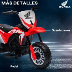 Homcom - Trimoto eléctrica infantil Honda* Vehículos De Batería O A Pedales