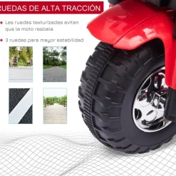 Homcom - Trimoto eléctrica custom infantil de batería