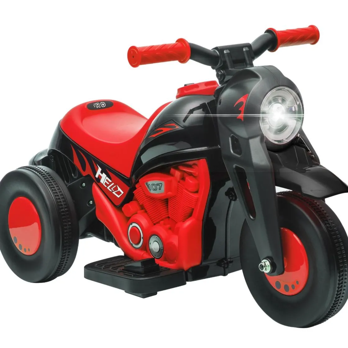 AIYAPLAY Homcom - Trimoto eléctrica batería 6 V con música y juegos Rojo