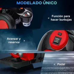 AIYAPLAY Homcom - Trimoto eléctrica batería 6 V con música y juegos Rojo