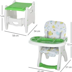 Homcom - Trona 3 en 1 verde* Tronas·Tronas Bebe