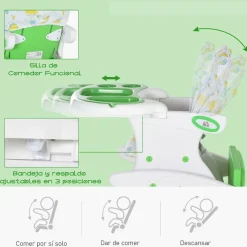Homcom - Trona 3 en 1 verde* Tronas·Tronas Bebe