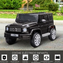 Homcom - Vehículo batería con mando Mercedes Negro* Vehículos De Batería O A Pedales