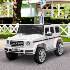 Homcom - Vehículo batería con mando Mercedes Blanco