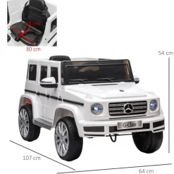 Homcom - Vehículo batería con mando Mercedes Blanco