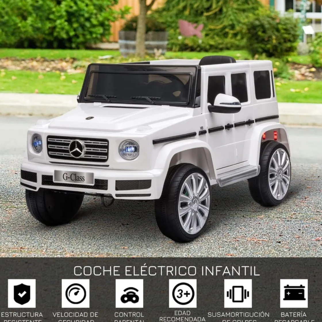 Homcom - Vehículo batería con mando Mercedes Blanco