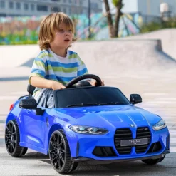 AIYAPLAY Homcom - Vehículo batería infantil BMW M4 Azul* Vehículos De Batería O A Pedales