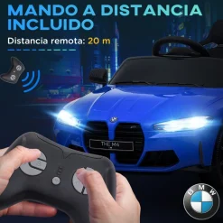 AIYAPLAY Homcom - Vehículo batería infantil BMW M4 Azul* Vehículos De Batería O A Pedales