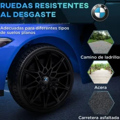 AIYAPLAY Homcom - Vehículo batería infantil BMW M4 Azul* Vehículos De Batería O A Pedales