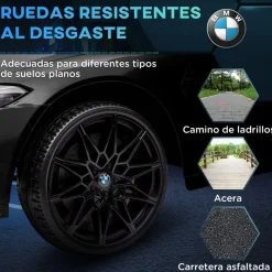 AIYAPLAY Homcom - Vehículo batería infantil BMW M4 Negro* Vehículos De Batería O A Pedales