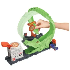 MATTEL Hot Wheels - Ataque del cocodrilo: Pista para coches con lanzador y vehículo ㅤ* Vehículos Y Circuitos