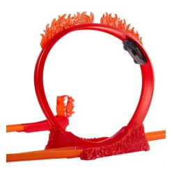 MATTEL Hot Wheels - Hot Wheels Pista Acrobacias en Llamas con vehículo incluido